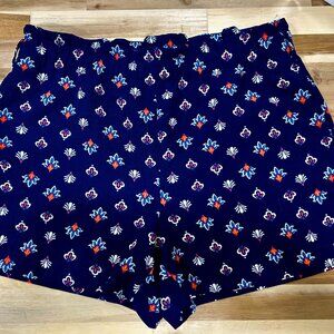Loft Outlet Pull On Shorts-Navy w/pattern-Size M